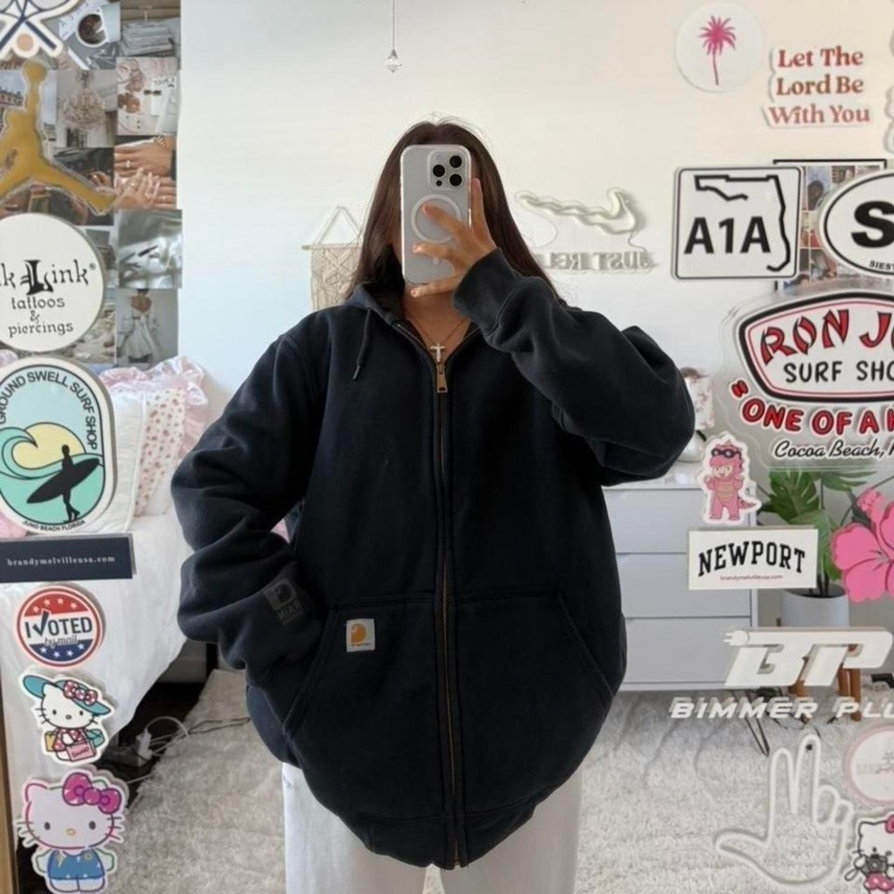 navy blue carhartt‎ work jacket